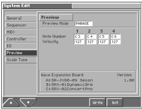 ROLAND FANTOM - Phrase Preview Settings (Preview) - 1
