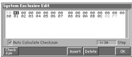 ROLAND FANTOM - Editing a System Exclusive Message - 1