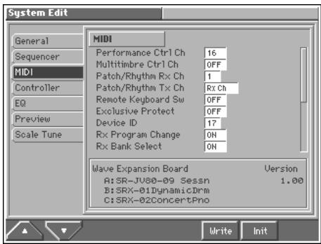 ROLAND FANTOM - MIDI Settings (MIDI) - 1