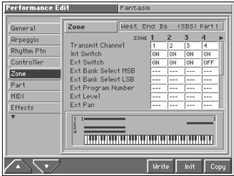 ROLAND FANTOM - Zone Settings (Zone) - 1