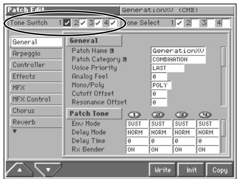 ROLAND FANTOM - Selecting the Tones That Will Sound (Tone On/Off) - 1