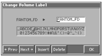 ROLAND FANTOM - Modifying the Name of the Disk - 2