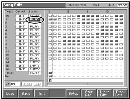 ROLAND FANTOM - Silencing thePlayback of a Track (Mute) - 1