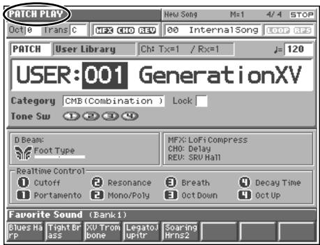 ROLAND FANTOM - Press  or  to select the desired mode, and then press [8 (Select)]. - 1