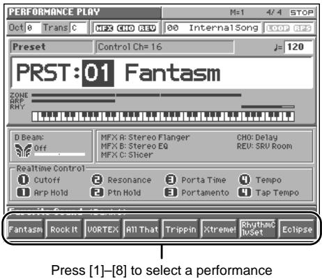 ROLAND FANTOM - Selecting from [1]-[8] - 1