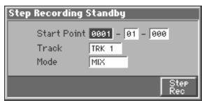 ROLAND FANTOM - Press [6 (Step Rec)]. - 1
