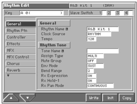 ROLAND FANTOM - Settings Common to the Entire Rhythm Set (General) - 1