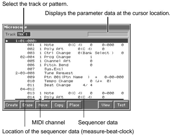 ROLAND FANTOM - Viewing Sequencer Data (in the Microscope Window) - 1
