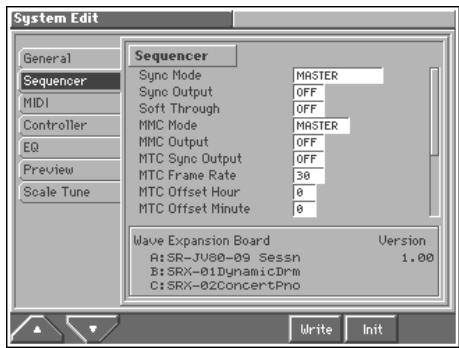 ROLAND FANTOM - Sequencer Settings (Sequencer) - 1