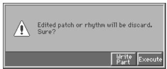 ROLAND FANTOM - When Changing the Settings for the Patch or Rhythm Set Assigned to a Part in a Performance - 1