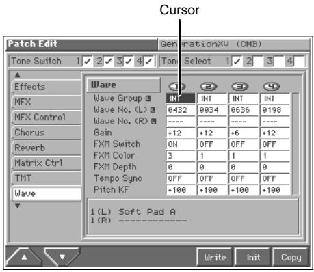 ROLAND FANTOM - Moving the Cursor - 1