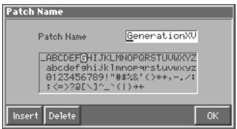ROLAND FANTOM - Assigning a Name Using a Name Window - 1