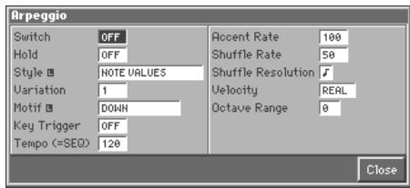 ROLAND FANTOM - Making Arpeggiator Settings - 1