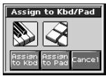 ROLAND FANTOM X - In the Skip Back Preview screen, press [F6 (Assign KB/Pad)]. - 1