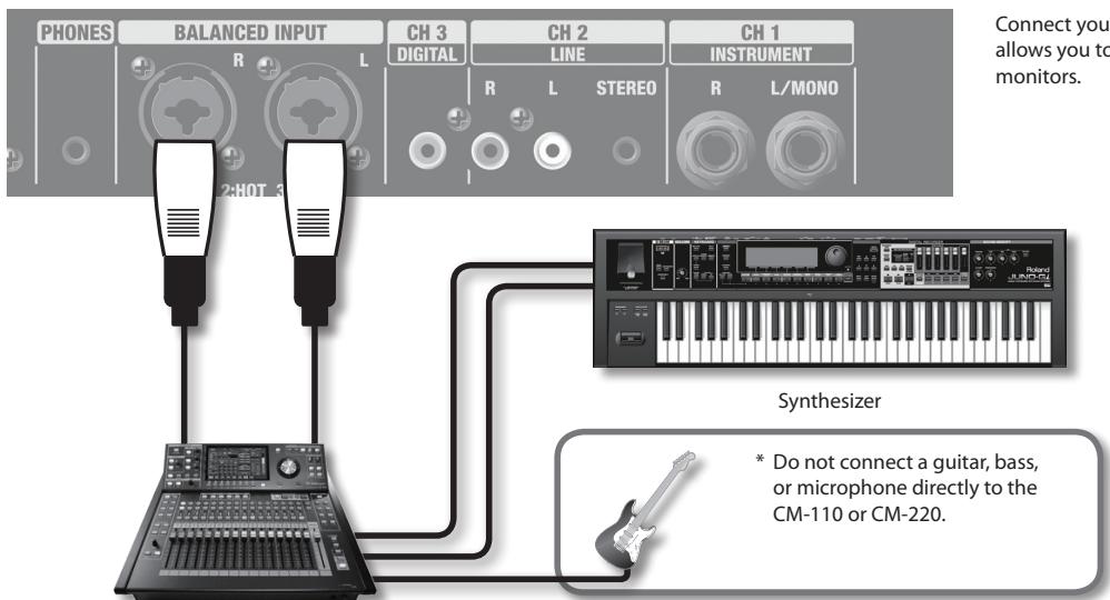 ROLAND CM-220 - Playing Music from a Mixer - 1