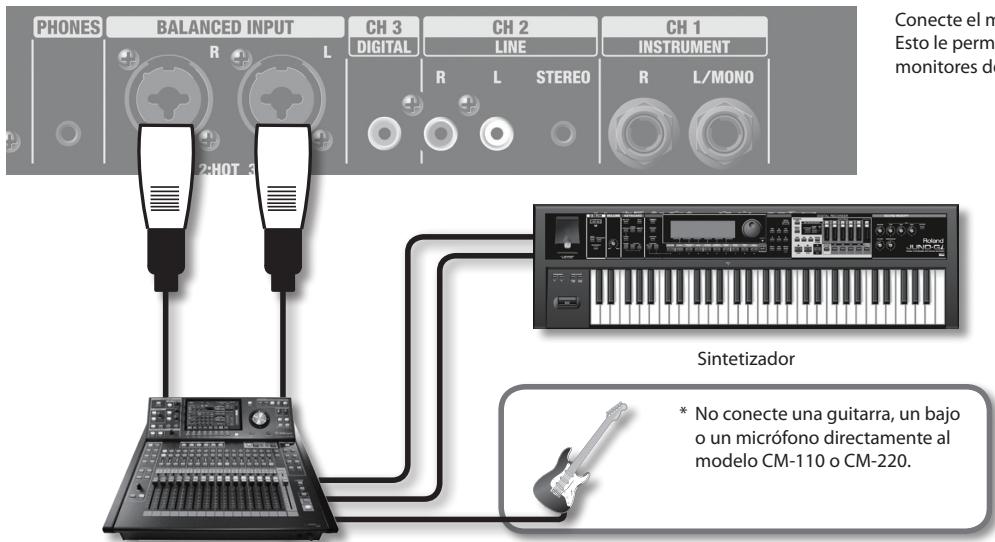 ROLAND CM-220 - Reproducir la música de un mezcludor - 1