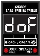 ROLAND FR-3XB BK - To add drum/percussion sounds to the bass and chord section (or to remove them again), hold down the [ORGAN/ORCHESTRA] register and press treble register [6] (DRUMS). - 2
