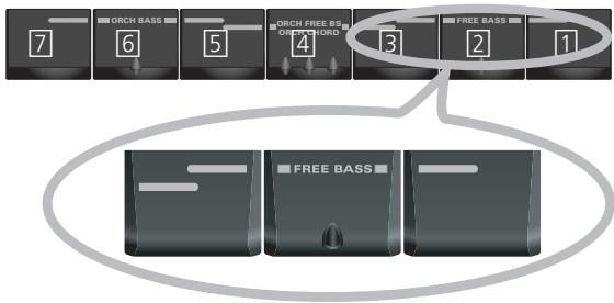 ROLAND FR-3XB BK - To select (or leave) Free Bass mode, simultaneously press the three bass registers labeled "FREE BASS". - 1
