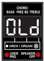 ROLAND FR-3XB BK - Use treble register [3] or [4] (PARAM LIST) to select "OLd" (Old Data Load). - 2