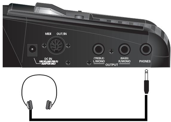 ROLAND FR-3XB WH - Using headphones - 1