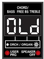 ROLAND FR-3XB WH - Use treble register [3] or [4] (PARAM LIST) to select "OLd" (Old Data Load). - 2