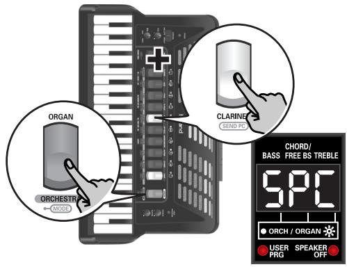 ROLAND FR-3XB WH - Transmitting a program change message to an external device - 2
