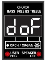 ROLAND FR-3XB WH - To add drum/percussion sounds to the bass and chord section (or to remove them again), hold down the [ORGAN/ORCHESTRA] register and press treble register [6] (DRUMS). - 2