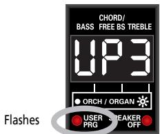 ROLAND FR-3XB WH - Press and hold the [USER PROGRAM] button to enter write mode. - 1