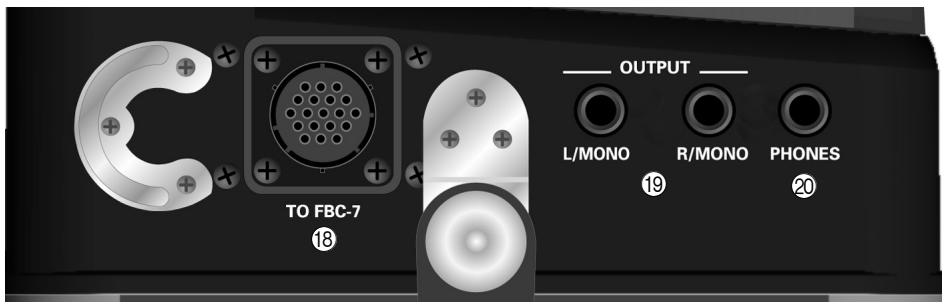 TO FBC-7 OUTPUT L/MONO R/MONO PHONES 18 19 20