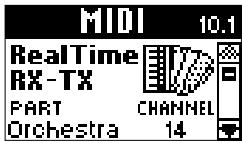 ROLAND FR-7 - Numéros des canaux MIDI (10.1 RealTime RX-TX) - 2