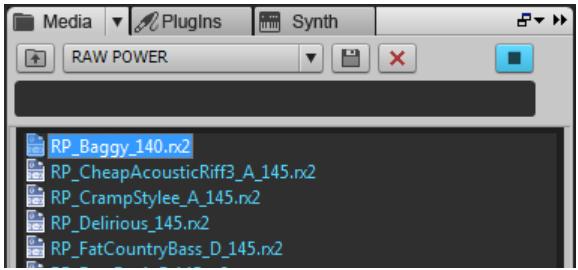 ROLAND SONAR X1 STUDIO - Recherche et pré-écoute des boucles audio - 1