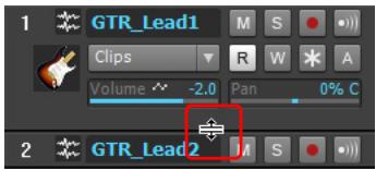 ROLAND SONAR X1 STUDIO - Agrandir une piste de manière à faire apparaître toutes ses commandes - 1