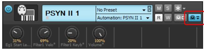 ROLAND SONAR X1 STUDIO - Masquer ou afficher des potentiomètres de contrôle sur le rack de synthés - 1