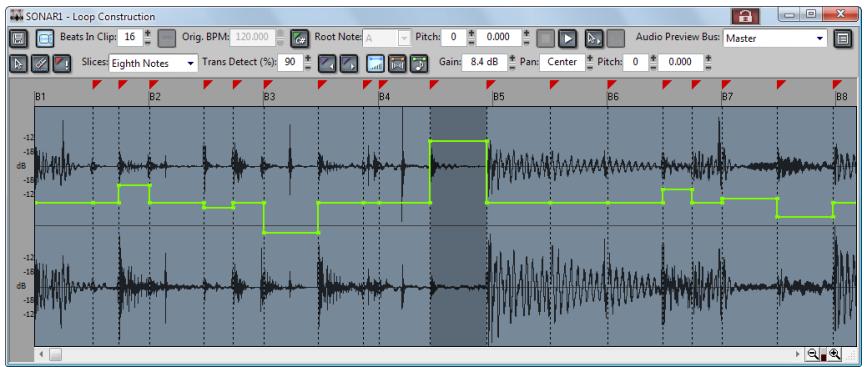 ROLAND SONAR X1 STUDIO - Vue de construction des boucles - 1