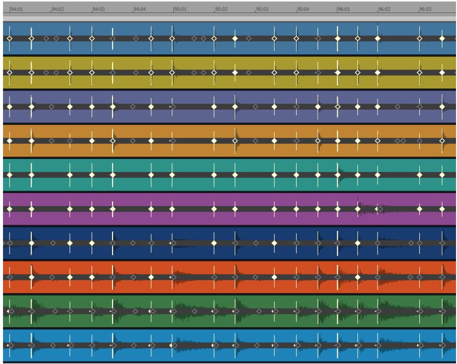 ROLAND SONAR X1 STUDIO - Quantiser une batterie multipistes sans étirer les données audio - 5
