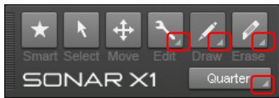 ROLAND SONAR X1 STUDIO - Utilisation des boutons du menu - 1