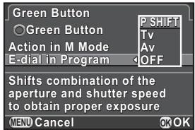 PENTAX Q - Setting the E-dial Operation in P Mode - 1