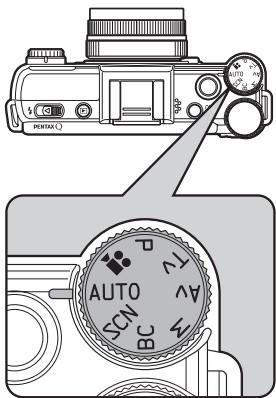 PENTAX Q - Set the mode dial to AUTO. - 1