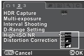 PENTAX Q - Use the four-way controller (▲▼) to select a setting. - 1