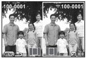 PENTAX Q - Select two images you want to compare using the e-dial, and compare them at left and right. - 1