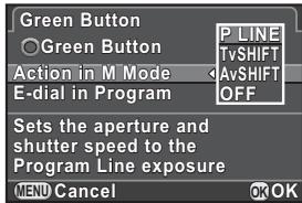 PENTAX Q - Setting the Green Button Operation in M Mode - 1