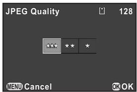 PENTAX Q - Use the four-way controller (▶) or e-dial to select a setting value. - 1