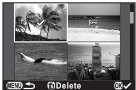PENTAX Q - Select the images to delete. - 1