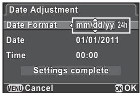 PENTAX Q - Setting the Date and Time - 1