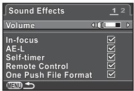 PENTAX Q - Setting the Sound Effects - 1