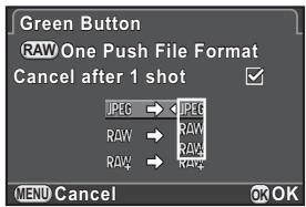 PENTAX Q - Setting the One Push File Format - 1