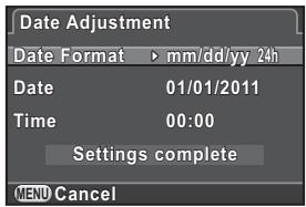 PENTAX Q - Changing the Date and Time Display - 1