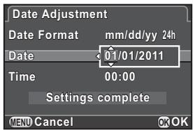 PENTAX Q - Setting the Date and Time - 2