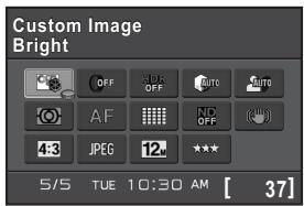 PENTAX Q - Use the four-way controller (  ) to select an item you want to change the setting for. - 1