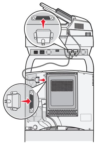 LEXMARK 4600 MFP OPTION - Anschlieben von Kabeln und Netzkabeln - 2